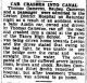 Newspaper mention - Allan Alexander Cameron & Reuben Cameron - 1941